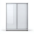 Armadio ad ante scorrevoli in metallo e vetro temperato bianco 150x60x200 cm