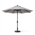 Ombrellone da giardino tondo in alluminio e poliestere grigio Ø 270 cm