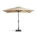 Ombrellone da giardino rettangolare in alluminio e poliestere beige 200x300 cm